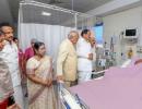 VP visits Karunanidhi, DMK releases image of ailing leader on bed