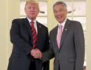 Trump meets Singapore PM Lee; hopes 'nice' outcome from summit with Kim