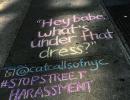 Student turns sexual harassment into street art