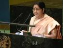 Can't talk with those who glorify killers: Sushma's strong attack Pak