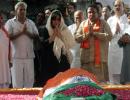 Sushma Swaraj cremated, daughter performs last rites