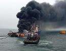 1 dead, 13 hurt as fire engulfs ship at Visakhapatnam