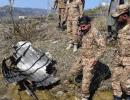 Wreckage of downed Pak F-16 seen in PoK