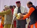 PHOTOS: Prez performs Ganga pujan at Kumbh mela