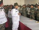 Defence Minister Rajnath Singh meets troops in Siachen