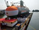 Navy launches 4th Scorpene class submarine