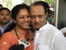 Welcome hug for Ajit Pawar as Maha MLAs take oath