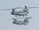 Apaches, Chinooks soar for Air Force day rehearsals