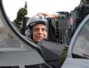 Rajnath flies on India's first Rafale jet in France