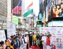 Indian tricolour hoisted for 1st time at Times Square