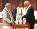 'Three wise monkeys' statue, charkha gifted to Trump