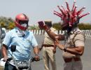 Chennai cop wears 'corona helmet' to spread awareness