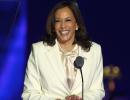 Kamala Harris wears Suffragette White for speech