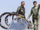 PIX: BJP's Tejasvi Surya flies Tejas fighter jet