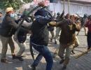 Tension at Singhu as 'locals' clash with farmers