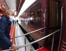 President Kovind takes a train