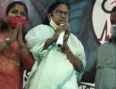 Injured Mamata stands up for national anthem