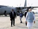 PIX: PM lands on Purvanchal Expressway in IAF plane