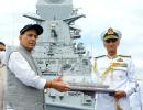 Rajnath swipes at China at Visakhapatnam commissioning