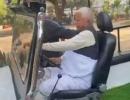 Watch: Lalu flaunts his jeep-driving skills in Patna