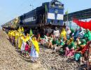 PIX: Farmers' Bharat Bandh hits rail, road traffic