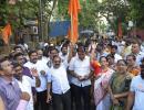 Hanuman Chalisa row: Sena protest against MP Rana