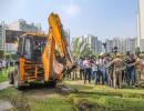 Bulldozer action on 'BJP leader' seen in viral video