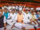 Stung by Nitish's 'betrayal, BJP protests in Bihar