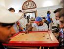 Playing Carrom In Sri Lankan PM's Home