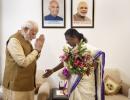 Modi, Nadda visit Murmu's home to greet her on win