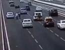 SEE: 2 men stop on Mumbai sea link, run over by taxi