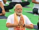 Pix: Narendra Modi does yoga in Mysuru