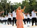 PIX: When Yogi and other ministers did yoga