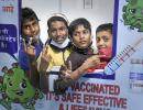 PHOTOS: India begins vaccinating 12-14 age group