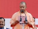 Yogi takes oath as UP CM; Maurya, Pathak his deputies