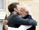 Modi meets French Prez Macron in Paris