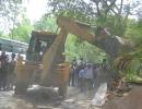 Day after, bulldozers in Delhi's New Friends Colony