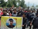 PIX: Kashmiri Pandits hold angry protest on Lal Chowk