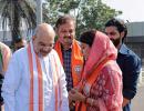 Amit Shah Meets Mr and Mrs Jadeja