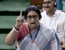 Irani slams Rahul for 'murder of Bharat Mata' remark