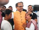 Emotions run high as tearful women hug Chouhan