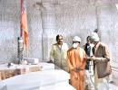 Yogi Inspects Ram Temple Construction