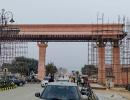 Ayodhya adorned with pillars with orb resembling Sun