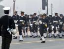 Navy Personnel Rehearse For R-Day Parade