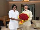 Jana Sena chief Pawan Kalyan meets Chandrababu