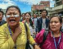 Women strip to protest eviction drive in Guwahati