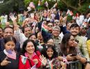 Indian Americans gather outside WH to welcome Modi