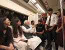 PHOTOS: Modi takes metro ride to Delhi University