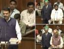 Fadnavis, Shinde take oath again as MVA protests