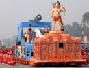 Ram Lalla statue with Brahmos on UP's R-Day tableau